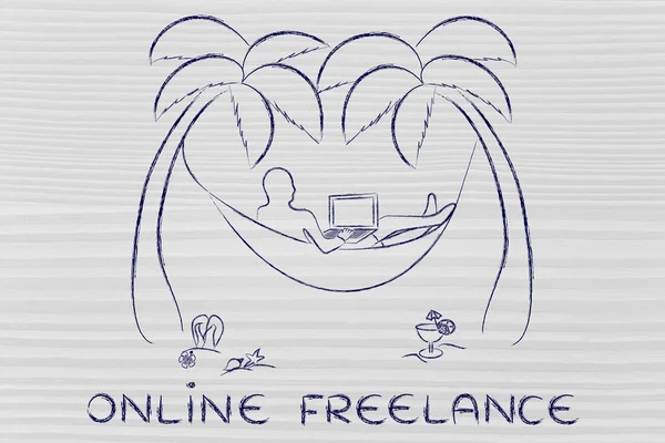 Concept de freelance en ligne — Photo