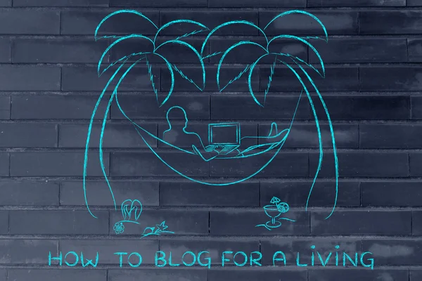 Concepto de cómo bloguear para vivir —  Fotos de Stock