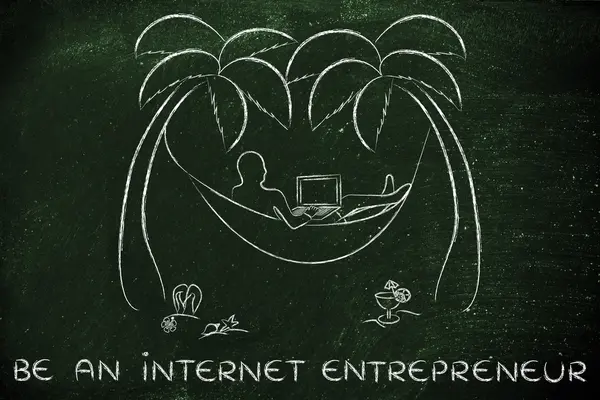 Concept de comment être un entrepreneur Internet — Photo