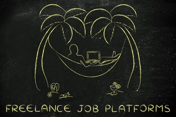 Concept de plateformes d'emploi freelance — Photo