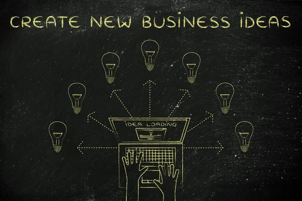 Koncepcja tworzenia nowych pomysłów biznesowych — Zdjęcie stockowe