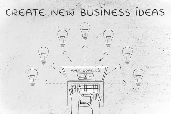 Concept of create new business ideas — Stock Photo, Image