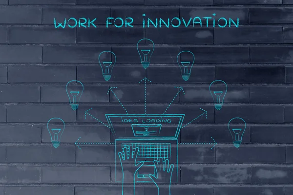 Conceito de trabalho para a inovação — Fotografia de Stock
