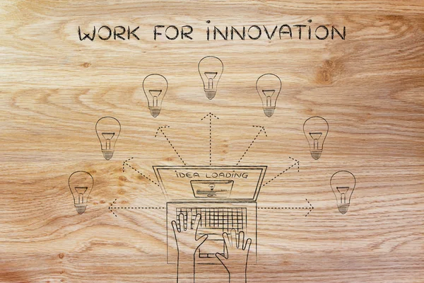 Conceito de trabalho para a inovação — Fotografia de Stock