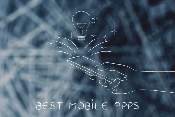 Conceito de melhores aplicativos móveis — Fotografia de Stock