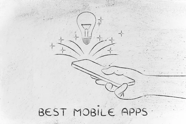 Concept of best mobile apps — Stock Photo, Image