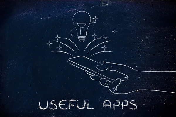 Concept of useful apps — Stock Photo, Image