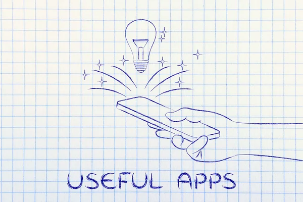 Konzept nützlicher Apps — Stockfoto