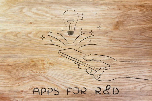 Concept of apps for R&D — Stock Photo, Image