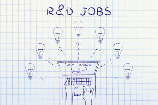 Konzept der R & D-Jobs — Stockfoto