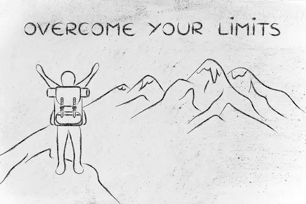 Concepto de cómo superar tus límites —  Fotos de Stock