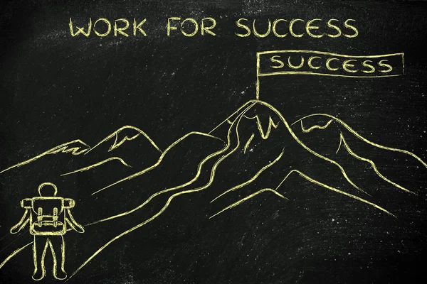 Koncepcja pracy na sukces — Zdjęcie stockowe
