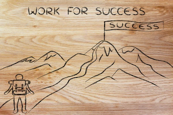 仕事の成功のための概念 — ストック写真