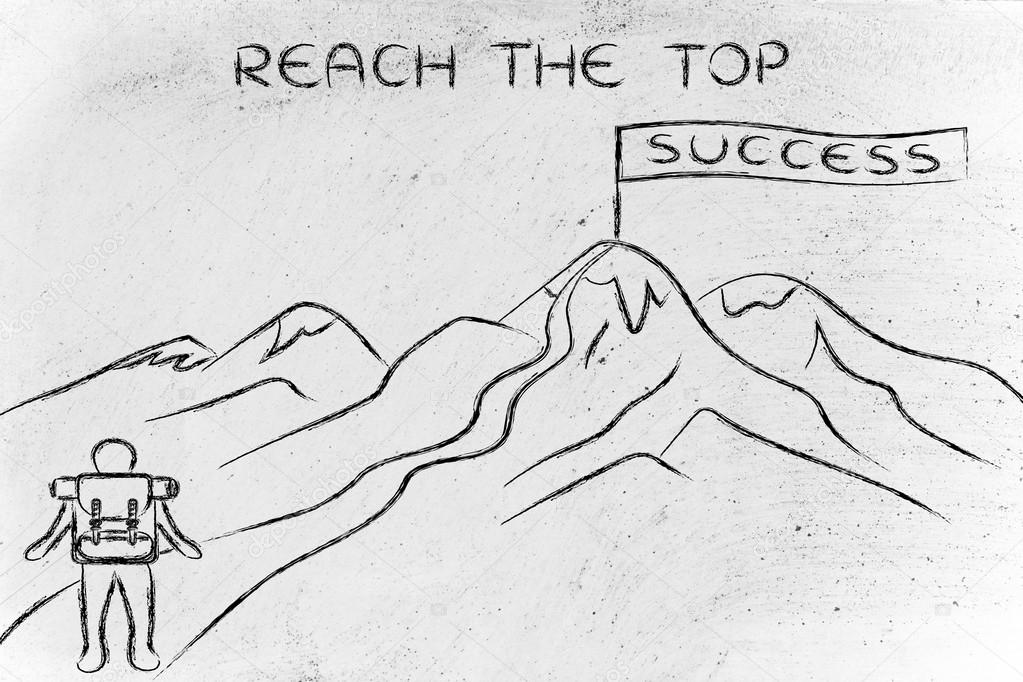 concept of reaching the top
