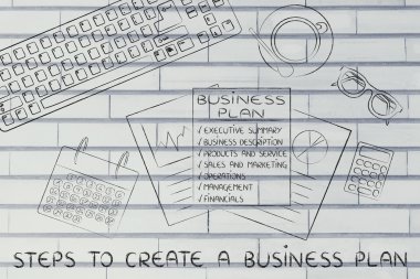 bir iş planı oluşturmak için adımları kavramı