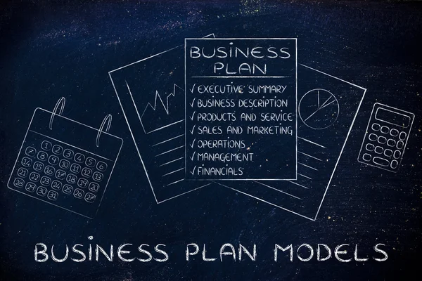 Concepto de modelos de plan de negocio —  Fotos de Stock