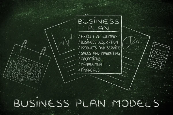 业务计划模型概念 — 图库照片