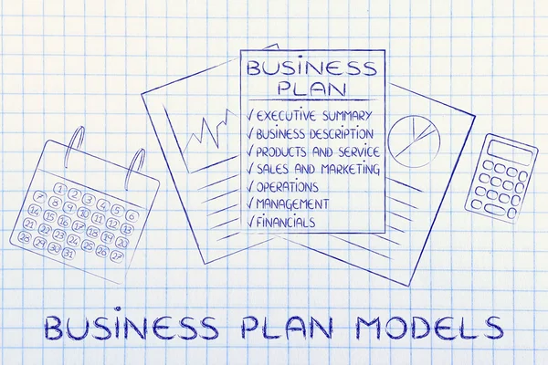 Begreppet plan affärsmodeller — Stockfoto