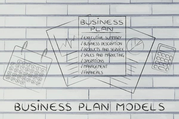 Konzept der Businessplan-Modelle — Stockfoto