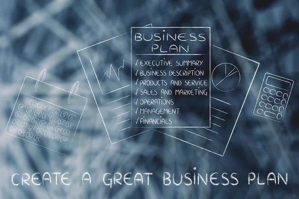 Concept van maken een grote businessplan — Stockfoto