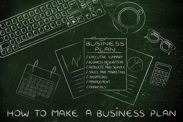 Konzept, wie man einen Businessplan erstellt — Stockfoto