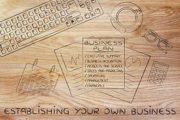 Концепция создания собственного бизнеса — стоковое фото