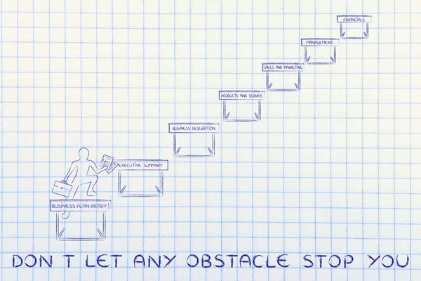 Concept of don 't let any obstacle stop you — стоковое фото