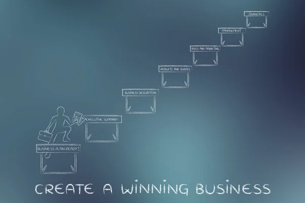 Concepto de crear un negocio ganador — Foto de Stock