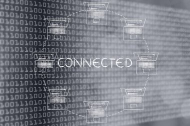 metin bağlı daire şekilli ağlarda dizüstü bilgisayarlar