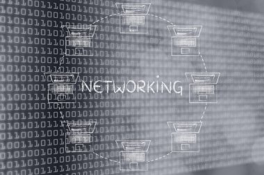 dizüstü bilgisayarlar ile bağlı ve transfer veri ağ kavramı