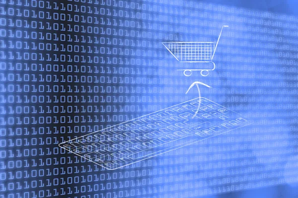concept of e-commerce and online purchases