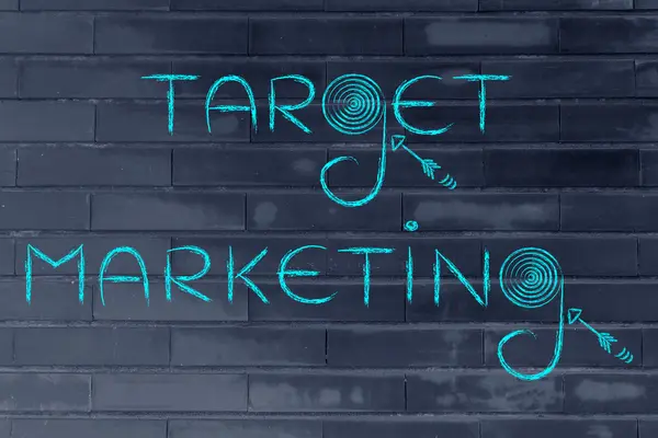 Marketing Begriff "Target Marketing" Illustration — Stockfoto