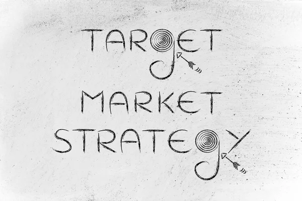 Pazarlama terimi "hedef pazar stratejisi" illüstrasyon — Stok fotoğraf