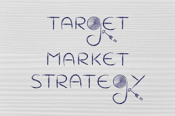 Marketingový pojem "cílový trh strategie" ilustrace — Stock fotografie