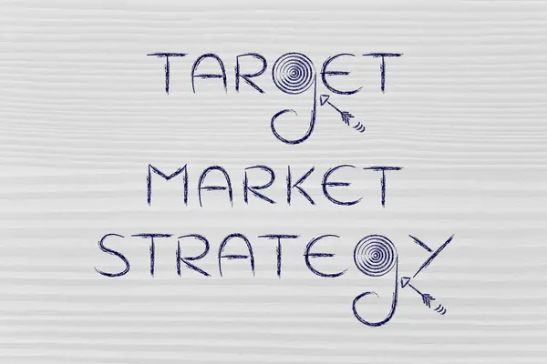 Termine di marketing "strategia di mercato target" illustrazione — Foto Stock