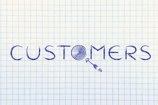 Marketing term "customers" illustration — Stock Photo, Image