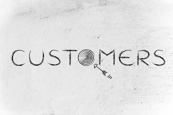 Marketing Begriff "Kunden" Illustration — Stockfoto