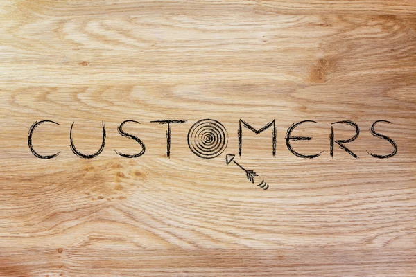 Marketing term "customers" illustration — Stock Photo, Image