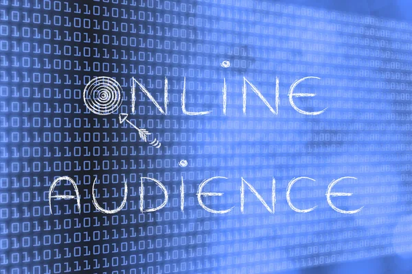 Digital marketing term "online audience" illustration — Stock Photo, Image