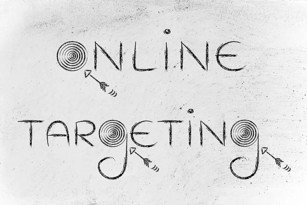 Digital marknadsföring term "online inriktning" illustration — Stockfoto