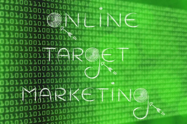 Termin "cel online marketing" ilustracja — Zdjęcie stockowe