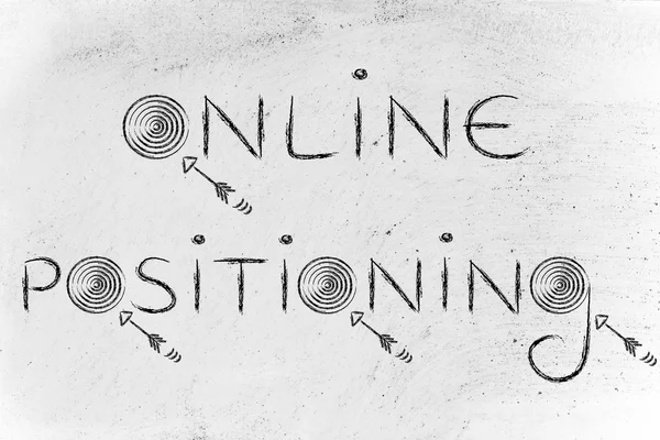 Digital marketing term "online positioning" illustration — Stock Photo, Image