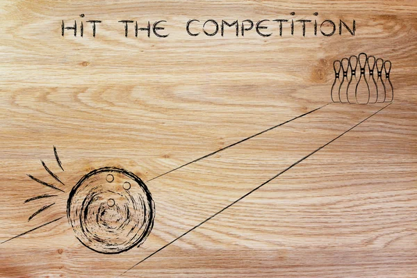 Conceito de bater a concorrência — Fotografia de Stock