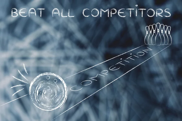 Beat all competitors concept — Stock Photo, Image