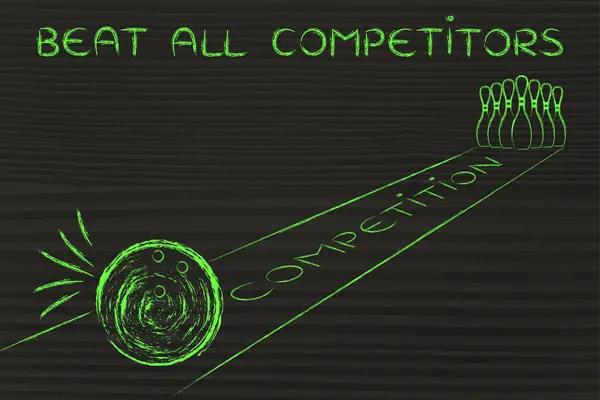 Beat all competitors concept — Stock Photo, Image