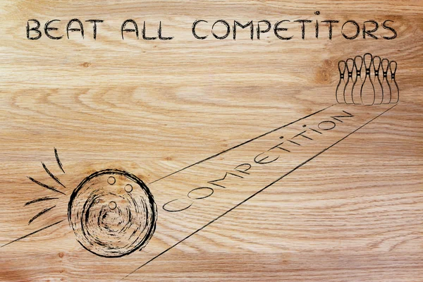 Beat all competitors concept — Stock Photo, Image