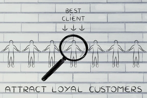 Концепция привлечения лояльных клиентов — стоковое фото