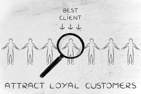 Concepto de atraer clientes leales — Foto de Stock