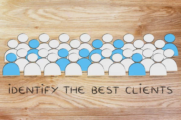 Concept of identify the best clients — Stock Photo, Image