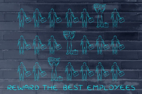 Reward the best employees illustration — Stock Photo, Image